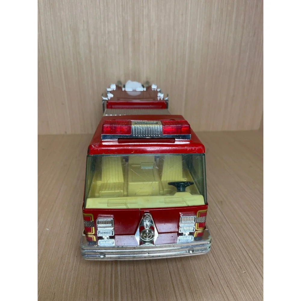 Vintage 80s Nylint Rescue Pumper Fire Truck Red Pressed Steel Metal Muscle Toy